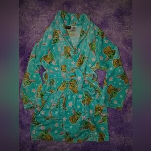 Star Wars Yoda Turquoise and Yellow Kids Pajama Robe